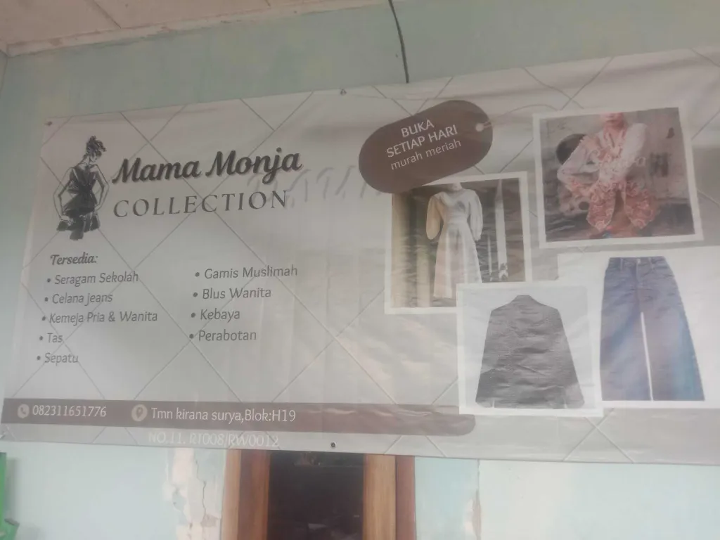 gamis, blus, kebaya, tas, sepatu