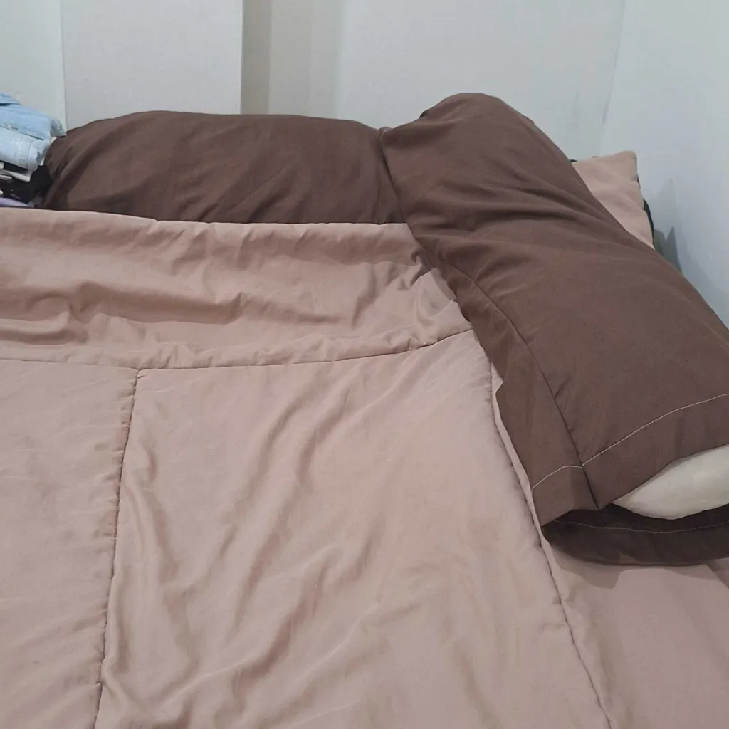 Set Bedcover Coklat Muda Single / Uk 120×200