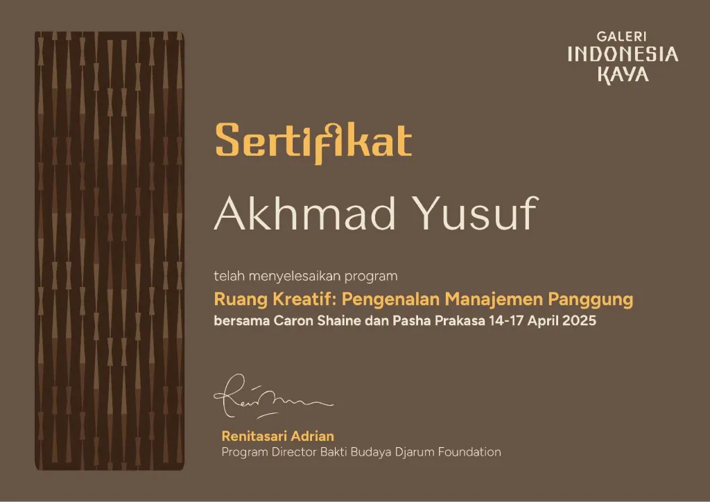 TEATER (pantomine, dekor, puisi, tari, musik ilustrasi, poster, crew)