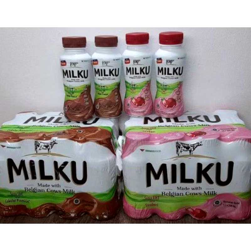 Milku rasa strawberry coklat