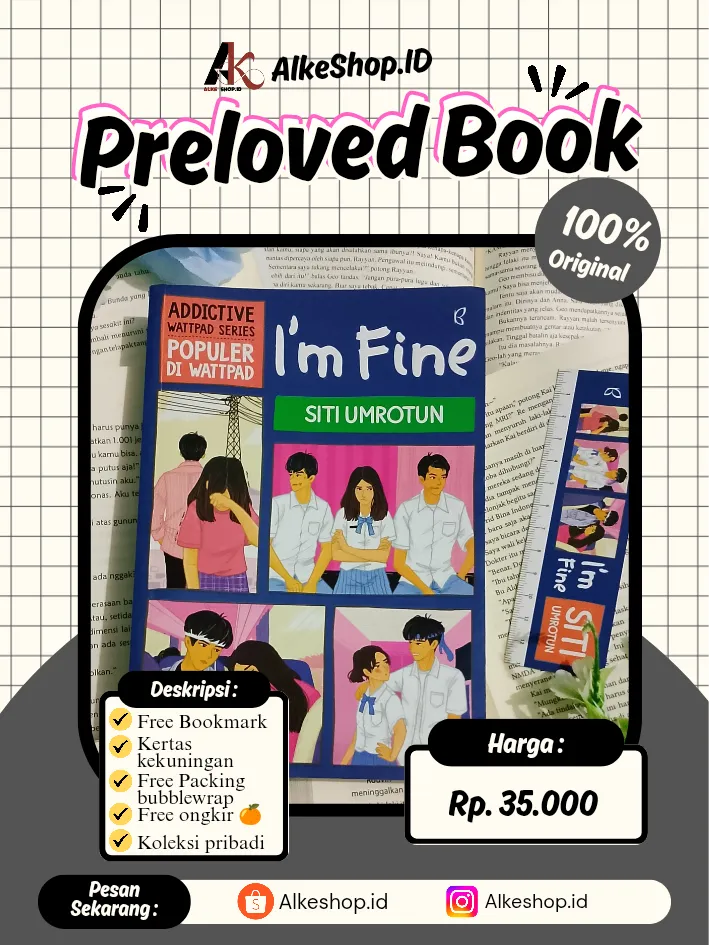 Buku novel i'm fine. 2
